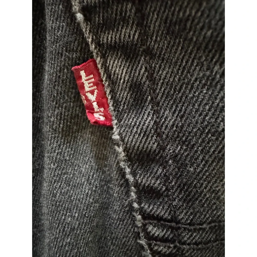 Levis Premium Jeans Faded Black Denim Five Pocket Pants Mens Size 26x10 Rise